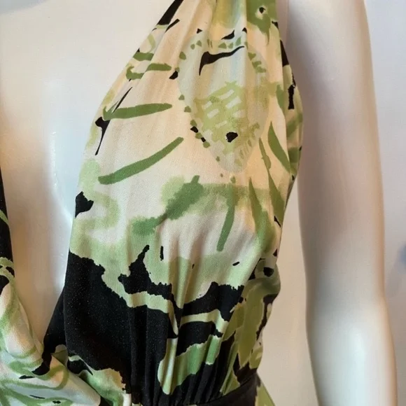 Emilio Pucci Black and Green Floral Wedding Dress - Picture 8 of 15